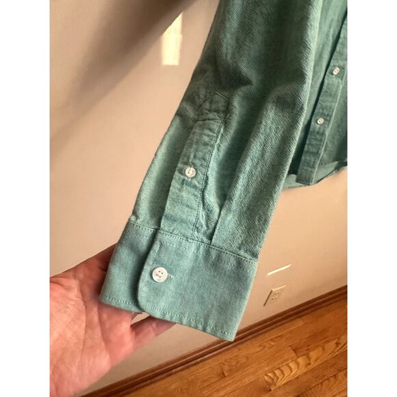Old Navy Slim-Fit Oxford Shirt Men’s Medium – Aqua Green - Picture 4 of 5